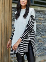 LA Angels Sweter w kolorze biało-czarnym rozmiar: XL. Białe swetry LA Angels, xl, bez wzorów, bez ramiączek. Za 143.56 zł.