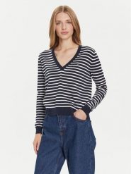 Tommy Jeans Sweter Essential DW0DW19888 Granatowy Regular Fit. Niebieskie swetry Tommy Jeans, s, bez wzorów, z bawełny, bez ramiączek. Za 289.99 zł.