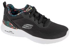 Buty sportowe Sneakersy damskie, Skech-Air Dynamight - Laid Out. Czarne buty treningowe Skechers, bez wzorów, z materiału, przed kostkę, bez zapięcia, trekkingowe. Za 299.99 zł.