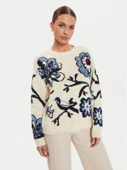 Weekend Max Mara Sweter Dolmen 2425366191 Écru Relaxed Fit. Swetry Weekend Max Mara, s, bez wzorów, z bawełny, bez ramiączek. Za 1,119.00 zł.