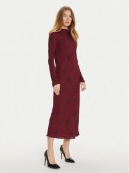 PINKO Sukienka wieczorowa 104335 A289 Bordowy Regular Fit. Czerwone sukienki Pinko, bez wzorów, z syntetyku, wizytowe, bez kołnierzyka, bez ramiączek. Za 1,799.00 zł.