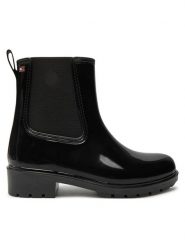 Tommy Hilfiger Kalosze Flag Rainboot FW0FW08213 Czarny. Czarne kalosze Tommy Hilfiger, bez wzorów, z gumy, bez zapięcia. Za 199.99 zł.