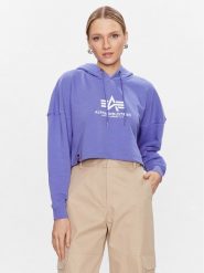 Alpha Industries Bluza Basic 116057 Fioletowy Regular Fit. Fioletowe bluzy Alpha Industries, s, bez wzorów, z bawełny, bez kaptura. Za 179.99 zł.