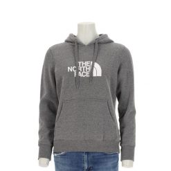 Second life - Bluza damska z kapturem The North Face szara - Jak nowy. Szare bluzy z kapturem The North Face, l, bez wzorów, z materiału, z kapturem, na fitness i siłownię. Za 127.76 zł.
