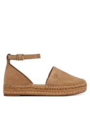 Tommy Hilfiger Espadryle Th Platform Espad Suede Strap FW0FW09144 Beżowy. Brązowe espadryle Tommy Hilfiger, bez wzorów, ze skóry, bez obcasa. Za 409.99 zł.