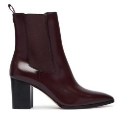 Botki LAUREN RALPH LAUREN. Czerwone botki Lauren Ralph Lauren, bez wzorów, bez obcasa, na słupku, bez zapięcia. Za 1,199.00 zł.