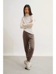 AUTHENTIC CASHMERE Kaszmirowy golf "Bise" w kolorze kremowym rozmiar: XL. Brązowe swetry AUTHENTIC CASHMERE, xl, bez wzorów, z kaszmiru, bez ramiączek. Za 369.99 zł.