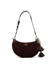 Guess Torebka Katie HWWG22 53180 Brązowy ciemny. Brązowe torebki klasyczne Guess, z aplikacjami, z materiału, bez dodatków. Za 494.99 zł.