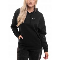Bluza Damska Puma z Kapturem Bawełniana Sportowa Hoodie Kangurka roz. L. Czarne bluzy z kapturem Puma, l, bez wzorów, z bawełny, z kapturem. Za 171.00 zł.