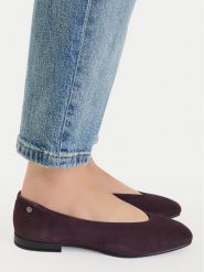 Lasocki Baleriny CEO-RST-ROMI-67W Bordowy. Czerwone baleriny Lasocki, bez wzorów, ze skóry, bez obcasa, bez zapięcia. Za 159.99 zł.