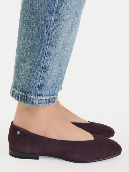 Lasocki Baleriny CEO-RST-ROMI-67W Bordowy. Czerwone baleriny Lasocki, bez wzorów, ze skóry, bez obcasa, bez zapięcia. Za 159.99 zł.