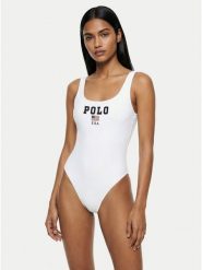 Polo Ralph Lauren Strój kąpielowy 21612410 Biały. Białe stroje jednoczęściowe Polo Ralph Lauren, bez wzorów, z syntetyku. Za 1,179.00 zł.