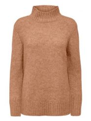 ONLY Sweter w kolorze karmelowym rozmiar: S. Brązowe swetry ONLY, s, bez wzorów, bez ramiączek. Za 79.03 zł.
