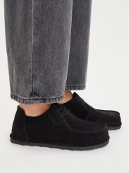 Birkenstock Półbuty Utti Lace 1034412 Czarny. Czarne półbuty wsuwane Birkenstock, bez wzorów, ze skóry, bez obcasa, na płaskiej podeszwie. Za 719.99 zł.