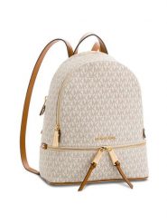 MICHAEL Michael Kors Plecak Rhea Zip 30S7GEZB1B Beżowy. Brązowe plecaki MICHAEL Michael Kors, bez wzorów, ze skóry, bez dodatków. Za 989.99 zł.