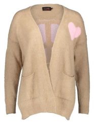 Miss goodlife Kardigan "Peace" w kolorze beżowym rozmiar: M. Brązowe swetry miss goodlife, m, bez wzorów, z wełny, bez ramiączek. Za 208.99 zł.