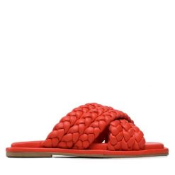 Klapki Inuovo. Brązowe klapki Inuovo, bez wzorów, bez obcasa, bez zapięcia. Za 229.99 zł.
