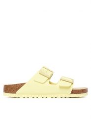 Birkenstock Klapki Arizona 1031505 Żółty. Żółte klapki Birkenstock, bez wzorów, ze skóry, bez obcasa, bez zapięcia. Za 449.99 zł.
