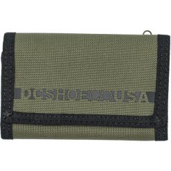 Portfel DC Shoes Ripstop Tri-Fold, Dla obu płci. Zielone portfele DC Shoes, bez wzorów, z poliesteru. Za 190.00 zł.