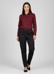 Eleganckie grafitowe spodnie Jeangaliny02 o kroju regular PLUS SIZE XXL OVERSIZE JESIEŃ. Szare spodnie materiałowe Moda Size Plus Iwanek, bez wzorów, z bawełny, eleganckie. Za 199.90 zł.