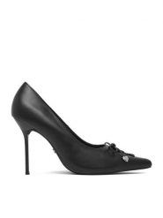 Juicy Couture Szpilki CEO-C5180-1 Czarny. Czarne szpilki Juicy Couture, bez wzorów, ze skóry, bez obcasa, na szpilce, bez zapięcia. Za 229.99 zł.
