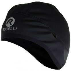 Czapka pod kask unisex Rogelli Lazio, softshellowa. Czarne czapki zimowe Rogelli, bez wzorów, sportowe. Za 73.00 zł.