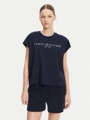 Tommy Hilfiger T-Shirt WW0WW46113 Granatowy Regular Fit. Niebieskie t-shirty Tommy Hilfiger, xl, bez wzorów, z bawełny, bez kołnierzyka, bez ramiączek. Za 129.99 zł.