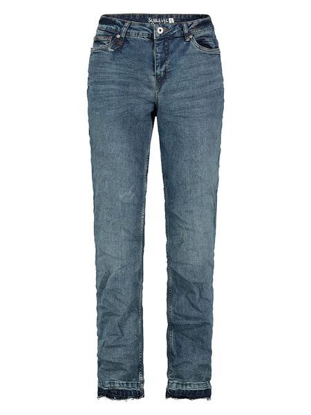 Sublevel Dżinsy - Regular fit - w kolorze niebieskim rozmiar: M. Niebieskie jeansy Sublevel, m, z aplikacjami, ze skóry, klasyczne. Za 144.95 zł.