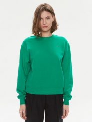 Tommy Hilfiger Bluza Flag WW0WW41246 Zielony Relaxed Fit. Zielone bluzy Tommy Hilfiger, xxs, bez wzorów, z bawełny, bez ramiączek, bez kaptura. Za 249.99 zł.