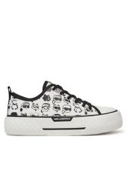 KARL LAGERFELD Trampki KL60612T Biały. Białe trampki KARL LAGERFELD, bez wzorów, z materiału, bez zapięcia. Za 449.99 zł.
