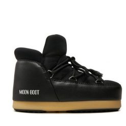 Śniegowce Moon Boot. Czarne śniegowce Moon Boot, bez wzorów, z nylonu, bez zapięcia. Za 719.99 zł.