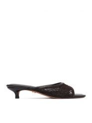 Nine West Klapki CEO-NV-015 Brązowy. Brązowe klapki Nine West, bez wzorów, z materiału, bez obcasa, bez zapięcia. Za 229.99 zł.