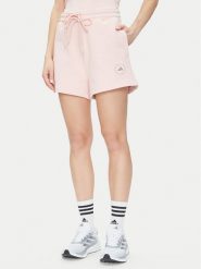 Adidas by Stella McCartney Szorty sportowe Stella McCartney True Casuals JI5060 Różowy Loose Fit. Czerwone szorty sportowe adidas by Stella McCartney, bez wzorów, z bawełny. Za 339.99 zł.