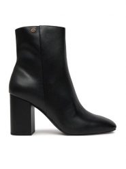 MICHAEL Michael Kors Botki 40F4HZHEEL Czarny. Czarne botki MICHAEL Michael Kors, bez wzorów, ze skóry, bez obcasa, na słupku, bez zapięcia. Za 549.99 zł.