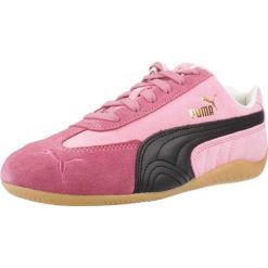 Buty PUMA YELLOW SPEEDCAT Rose. Czerwone trekkingi Puma, bez wzorów, ze skóry, bez zapięcia, trekkingowe. Za 495.99 zł.