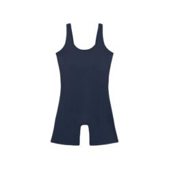 Kombinezon ogrodniczki damskie Girlfriend Collective Unitard Scoop. Niebieskie kombinezony GIRLFRIEND COLLECTIVE, l, bez wzorów, z tkaniny, sportowe, bez kołnierzyka, bez ramiączek. Za 422.50 zł.