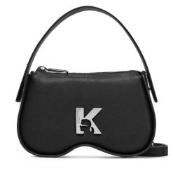 Torebka Karl Lagerfeld Jeans. Czarne torebki klasyczne Karl Lagerfeld Jeans, bez wzorów, z jeansu, klasyczne, bez dodatków. Za 489.99 zł.