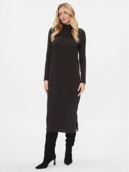 Vero Moda Sukienka dzianinowa 10293849 Czarny Regular Fit. Czarne sukienki Vero Moda, xs, bez wzorów, z dzianiny, bez kołnierzyka, bez ramiączek. Za 49.99 zł.