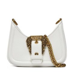 Torebka Versace Jeans Couture. Białe torebki klasyczne Versace Jeans Couture, bez wzorów, z jeansu, klasyczne, bez dodatków. Za 699.99 zł.