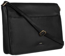 Torba na laptopa Peterson [DH] PTN 1725-NDM czarna. Czarne torby na laptopa Peterson, bez wzorów, ze skóry. Za 269.00 zł.