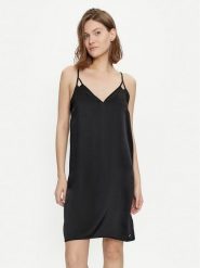 Boss Koszula nocna Audrey 50515631 Czarny Regular Fit. Czarne koszule nocne Boss, xs, bez wzorów, z wiskozy, bez ramiączek. Za 239.99 zł.