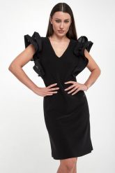 Sukienka mini z falbanami JOSEPH RIBKOFF. Sukienki Joseph Ribkoff, xs, bez wzorów, bez kołnierzyka, bez ramiączek, mini. Za 1,369.00 zł.