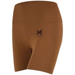 Szorty sportowe damskie Xtreme Sportswear. Brązowe szorty sportowe XTREME SOCKSWEAR, bez wzorów, z elastanu, na fitness i siłownię. Za 133.99 zł.