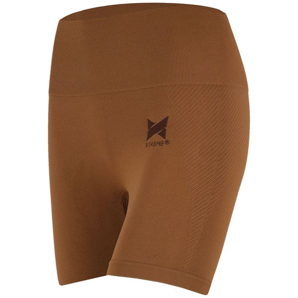 Szorty sportowe damskie Xtreme Sportswear. Brązowe szorty sportowe XTREME SOCKSWEAR, bez wzorów, z elastanu, na fitness i siłownię. Za 133.99 zł.