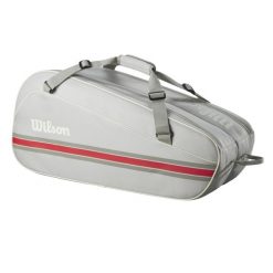 Torba Na Rakiety Tenisowe Team 6 2025 Jeden Rozmiar. Szare torby sportowe Wilson, bez wzorów, z materiału. Za 314.00 zł.