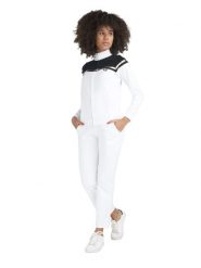Bluza z zamek błyskawiczny na siłownia na co dzień. Białe bluzy LEONE 1947 APPAREL, l, bez wzorów, z dresówki, bez ramiączek, bez kaptura. Za 231.51 zł.