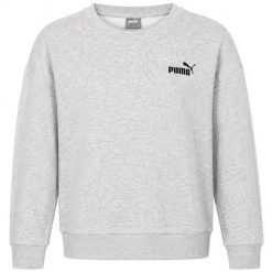 Bluza sportowa damska Puma 67680104. Szare bluzy bez kaptura Puma, uniwersalny, bez wzorów, z bawełny, bez kaptura, trekkingowe. Za 181.00 zł.