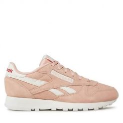 Buty do chodzenia damskie Reebok Classic Leather. Czerwone buty treningowe Reebok, bez wzorów, z materiału, bez zapięcia, trekkingowe, reebok classic. Za 373.00 zł.