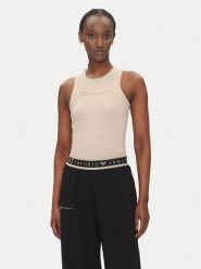 EA7 Emporio Armani Body 7W000338 AF12625 U6155 Beżowy Slim Fit. Brązowe body i gorsety EA7 Emporio Armani, bez wzorów, z syntetyku, bez ramiączek. Za 309.99 zł.