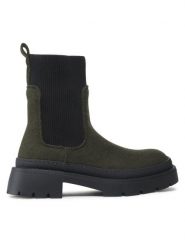 Jenny Fairy Sztyblety H13096-20 Khaki. Brązowe botki Jenny Fairy, bez wzorów, bez obcasa, na płaskiej podeszwie, bez zapięcia. Za 139.99 zł.